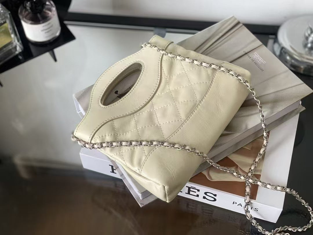 Women's Style Rhombus Chain Genuine Leather Fashionable Crossbody Bags