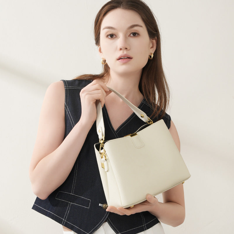 First Layer Cowhide Trendy Simple Genuine Bags