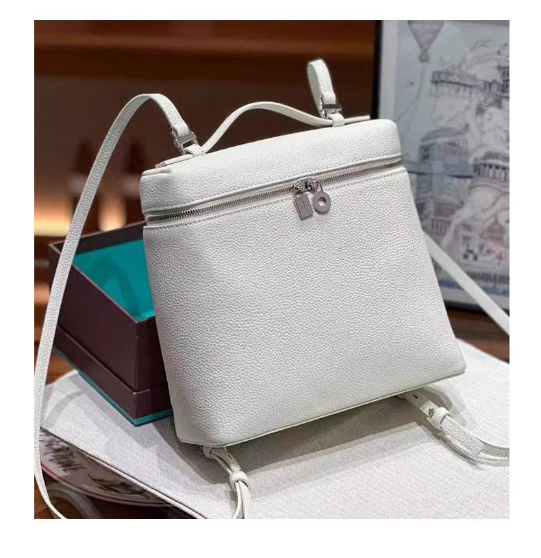 Women's Minimalist Soft Lychee Pattern Lunch Box Backpacks