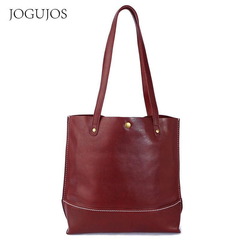 Women's Genuine Leather Large Capacity Versatile Retro Shoulder Bags