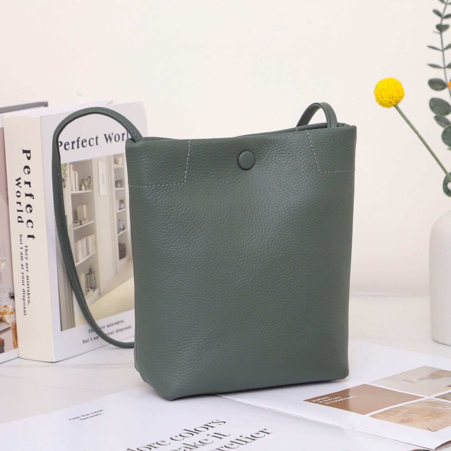 Genuine Leather Simple First Layer Cowhide Handbags