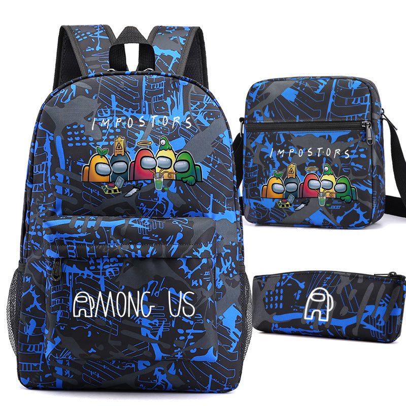 Game Among Space Killing Pencil Three-piece Backpacks