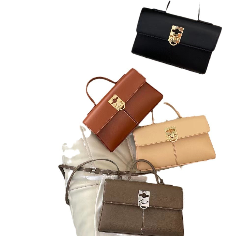 Trendy Niche High-grade Genuine Leather Commuter Shoulder Bags