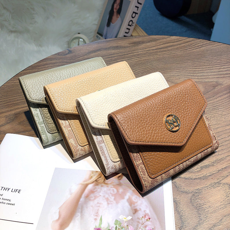 Women's Short Genuine Leather Compact One Simple Ladies Wallets