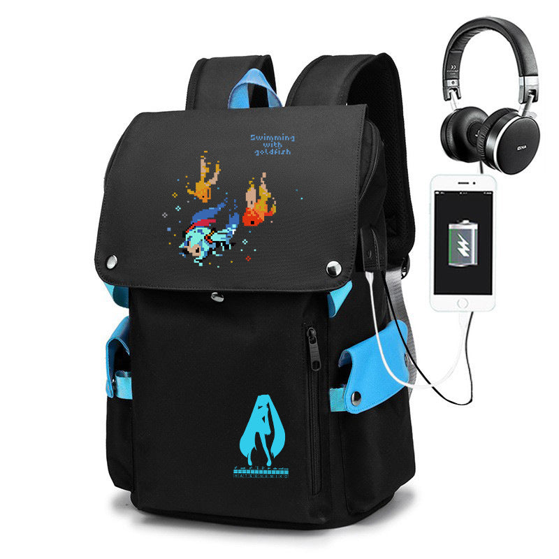 Joint Name Cartoon Male Junior High Backpacks