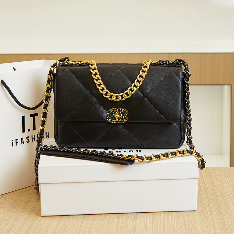 Women's Cloud Genuine Leather Diamond Chain Mouth Cover Crossbody Bags