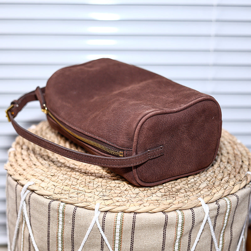 Sheepskin Leather Pencil Box Pen Suede Bags