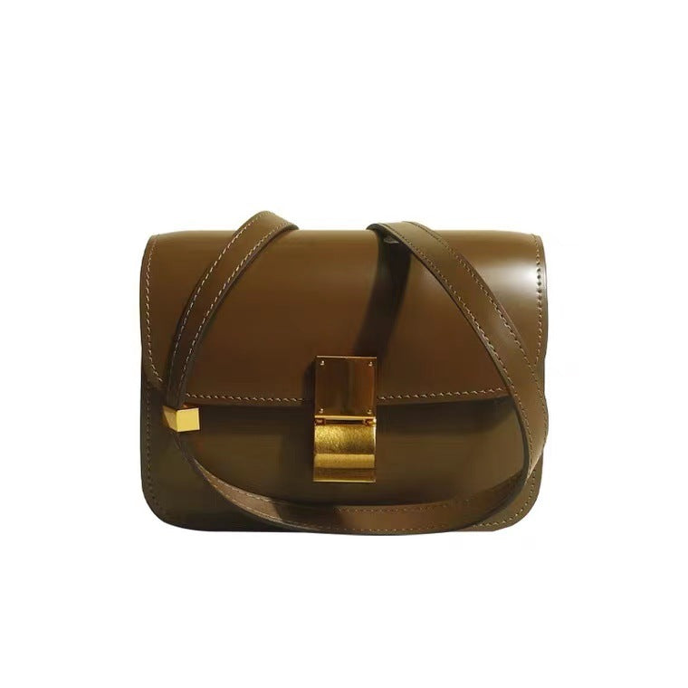 Women's With Gift Box Mirror Genuine Leather Crossbody Bags