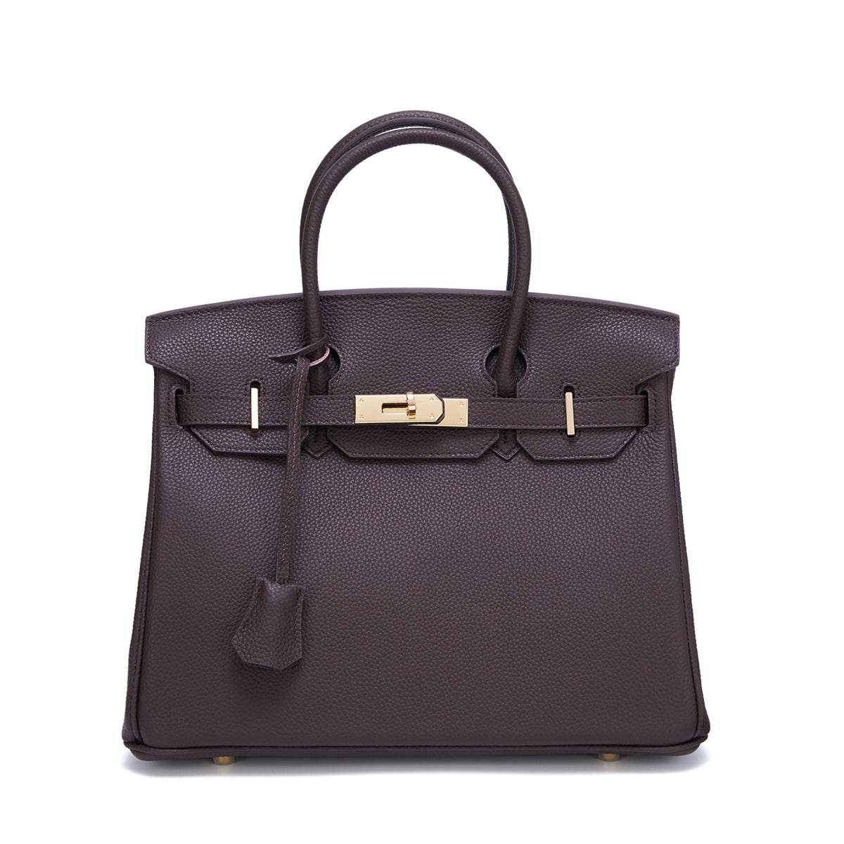 Women's Gold First Layer Cowhide Leather Large Handbags