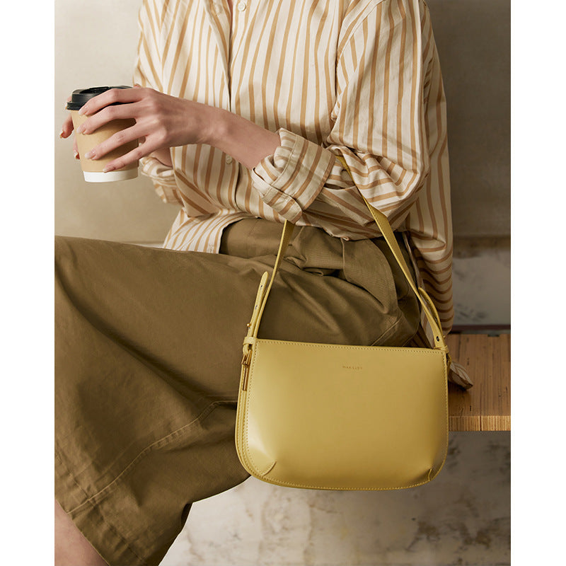 Women's Genuine Leather Simple Design High-grade Exquisite Shoulder Bags