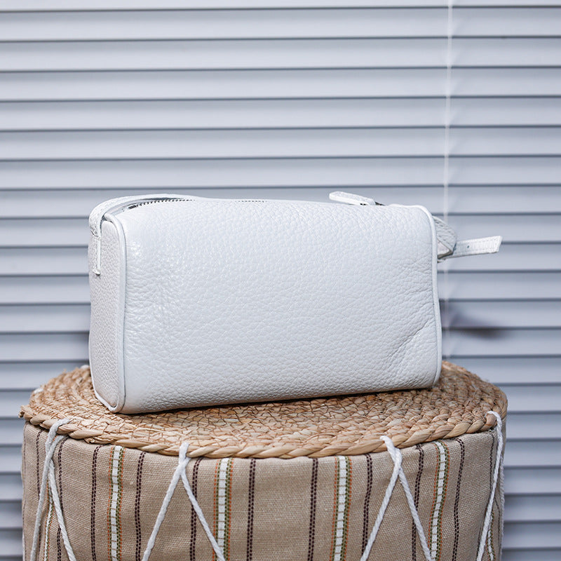 Sheepskin Leather Pencil Box Pen Suede Bags