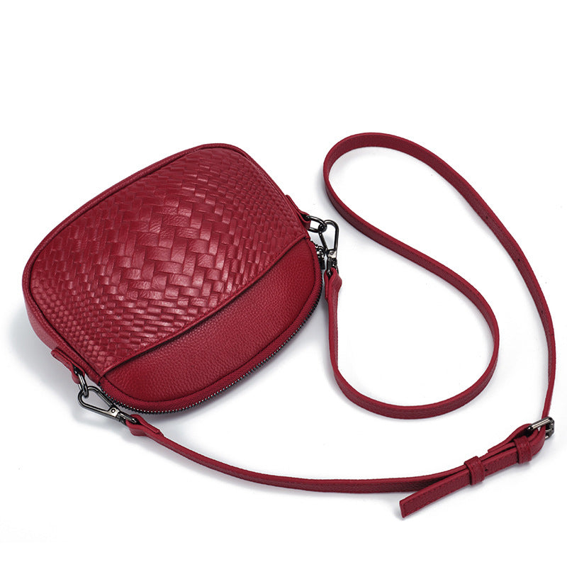 Women's Classic Fashionable Genuine Leather Round Crossbody Bags