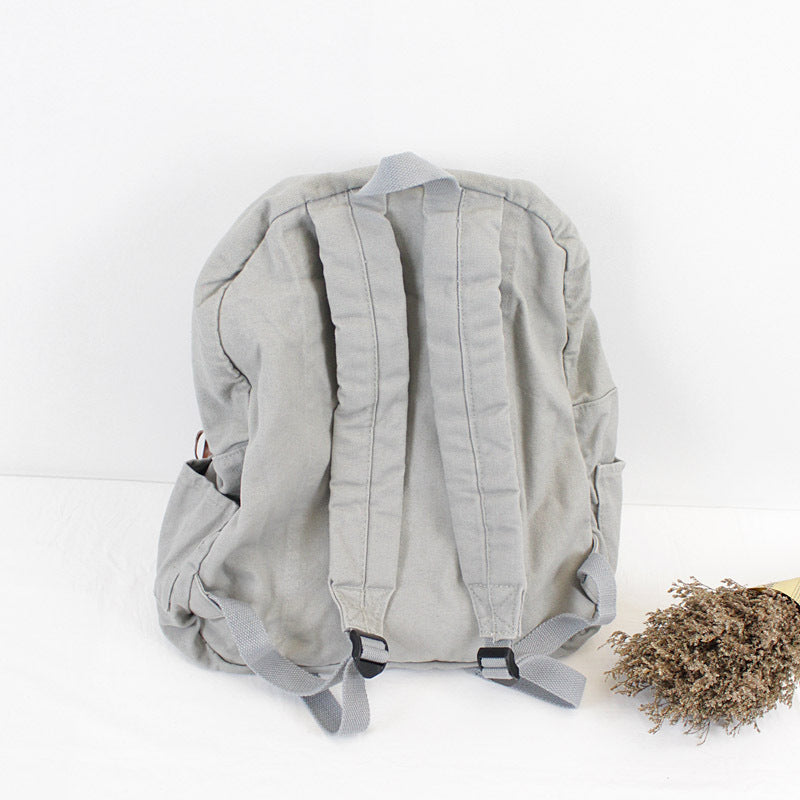 Style Washed Canvas Simple Mori Literary Backpacks
