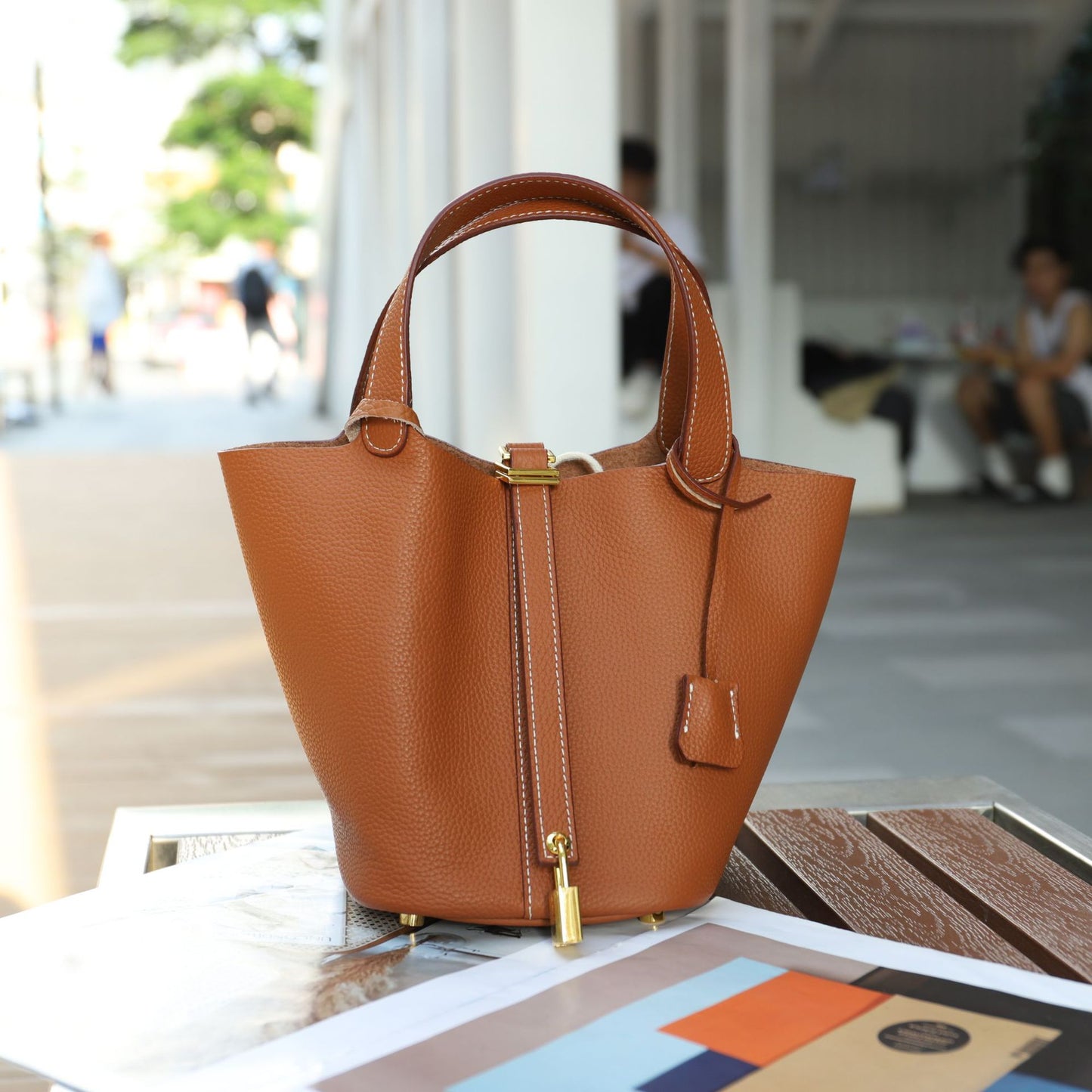 Women's First Layer Cowhide Leather Tide Match Handbags