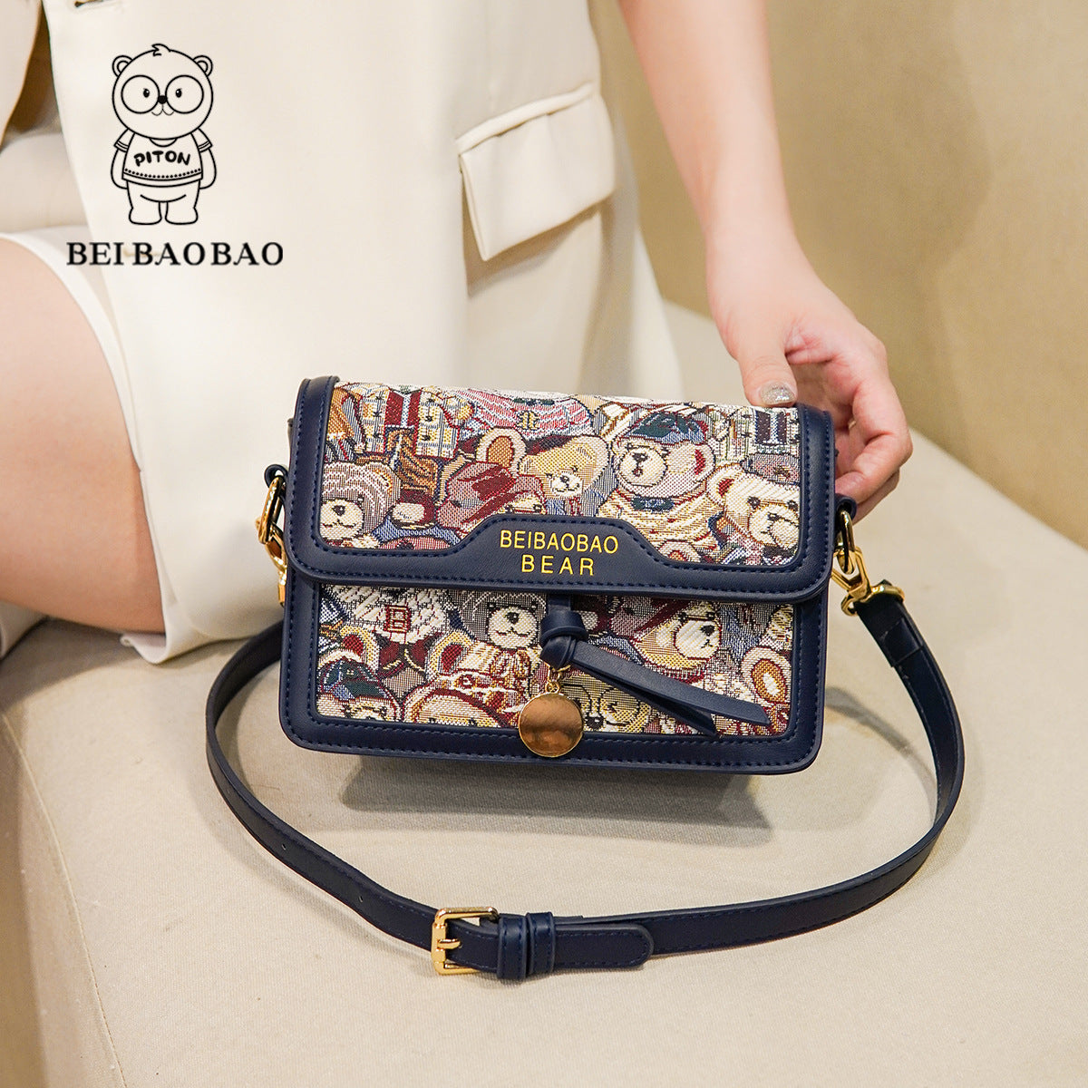 Women's Source Bear Lovely Fashion Canvas Bags