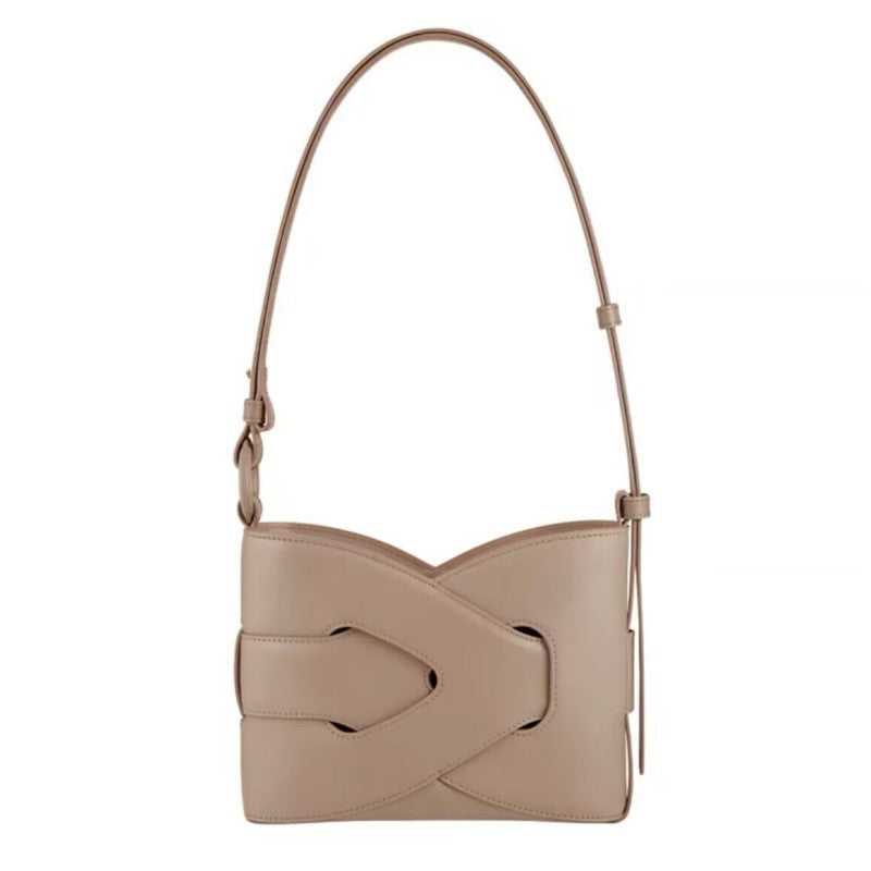 Women's Leather Geometric Design French Niche Woven Bags