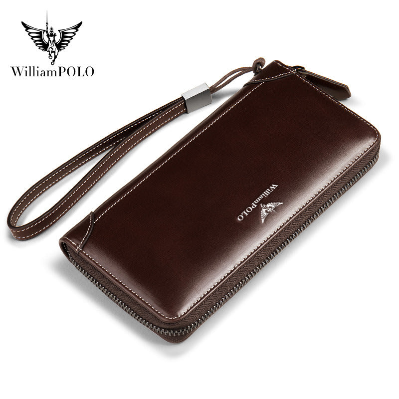 Men's Emperor Paul Genuine Leather Long Zip Men's Handbags