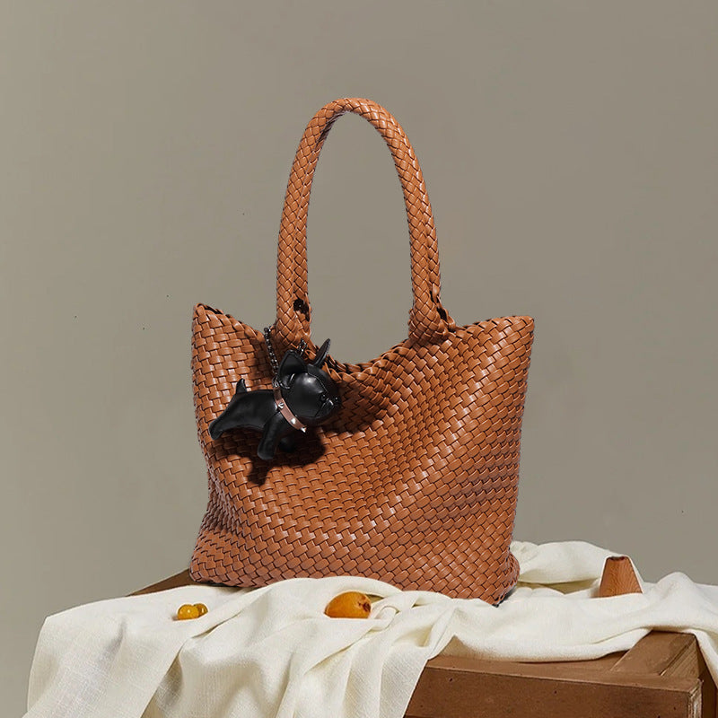 Women's Hand-woven Large Capacity Totes Summer Fashion Shoulder Bags