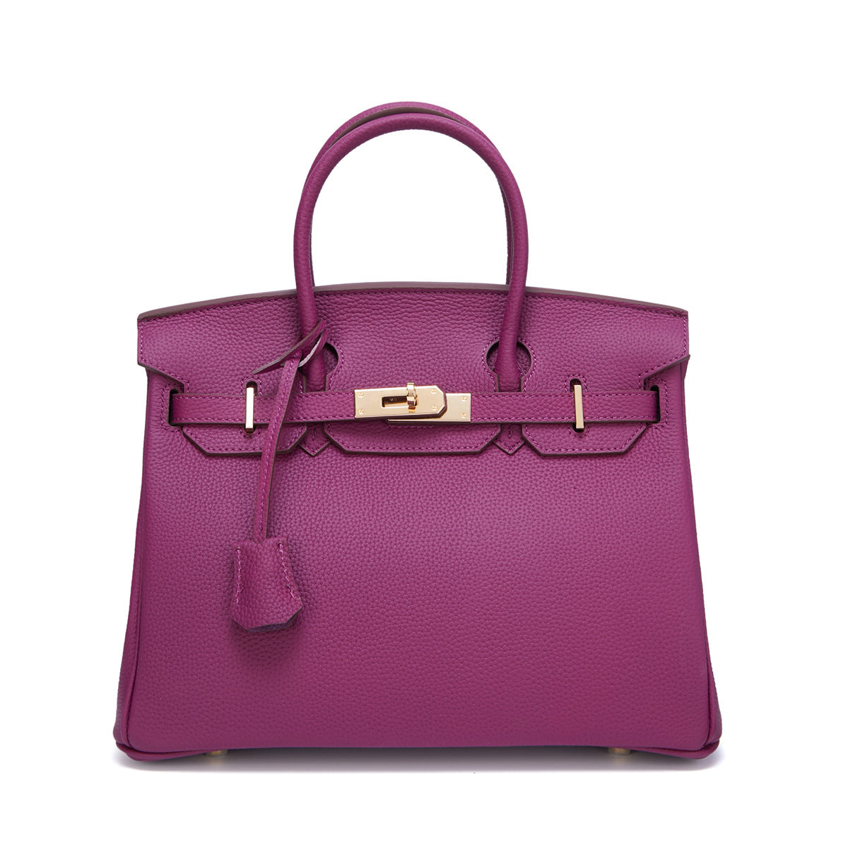 Women's Gold First Layer Cowhide Leather Large Handbags