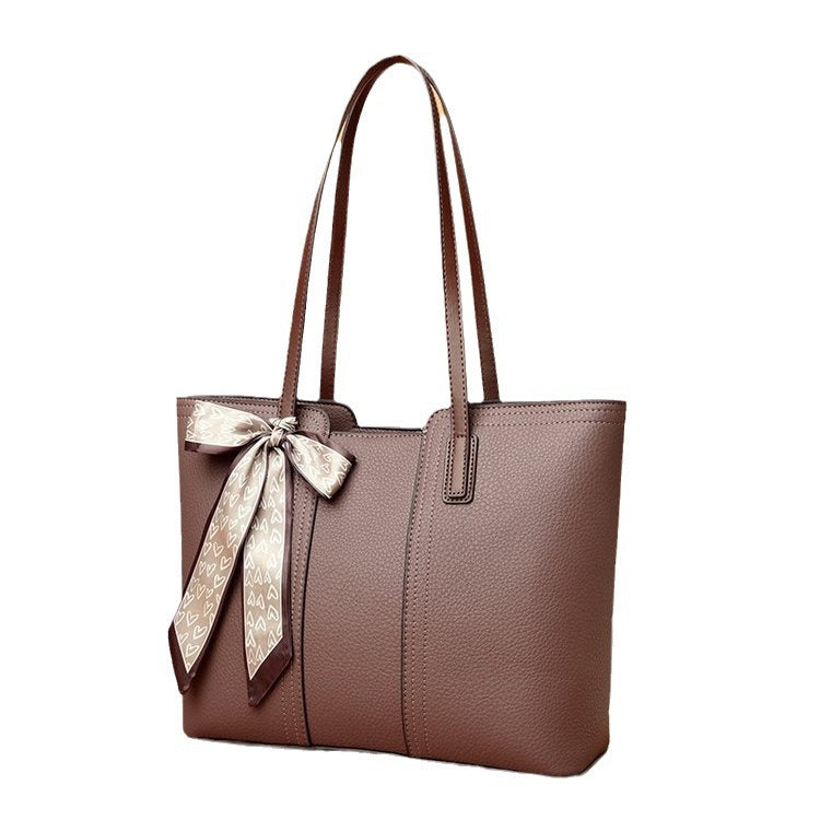 Women's Fashion High-grade Litchi Pattern Fashionable Simple Handbags