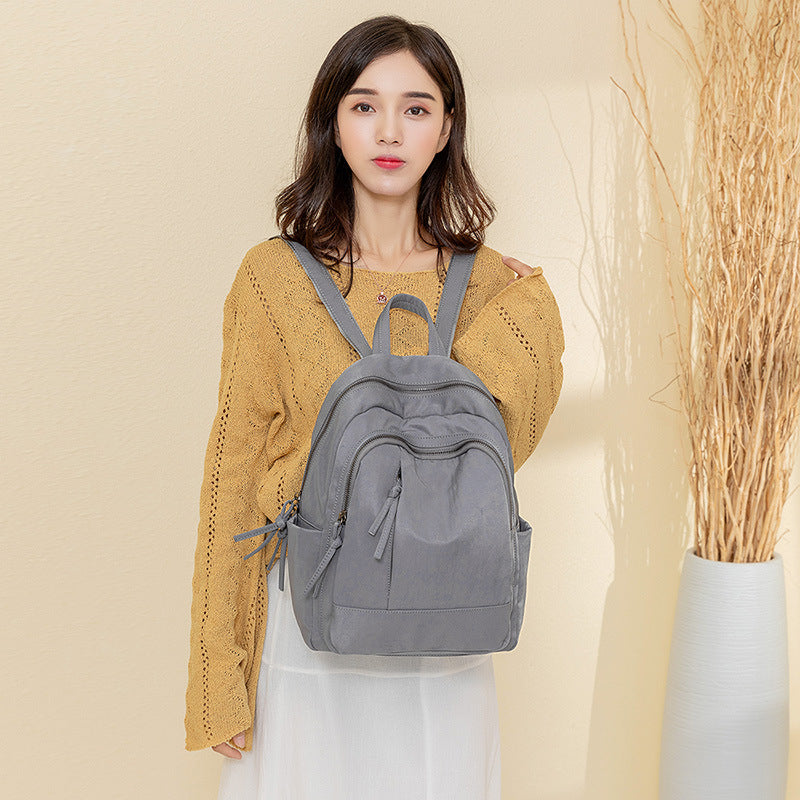 Women's Lightweight Fashion Simple Nylon Portable Oxford Backpacks
