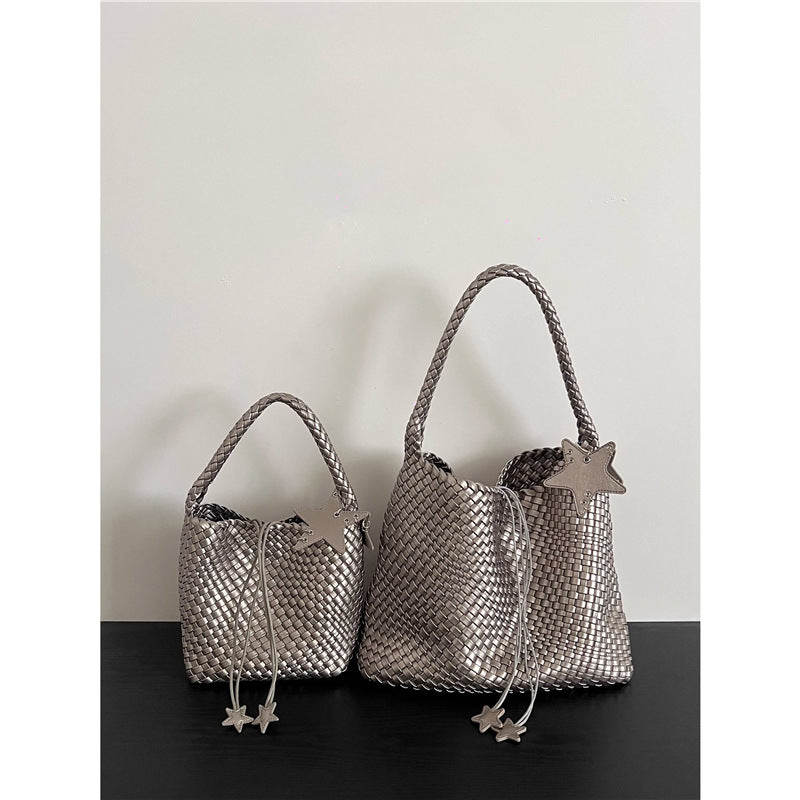 Women's Woven Large Capacity High-grade Hand-held Shoulder Bags