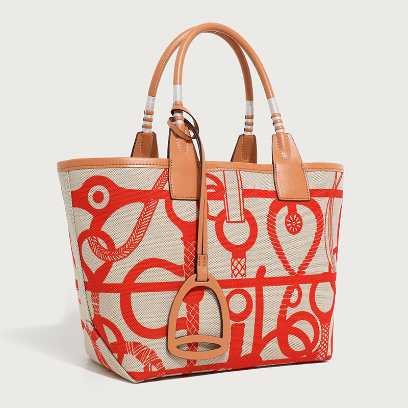 Women's Wax Line Color Vegetable Basket High-grade Bags