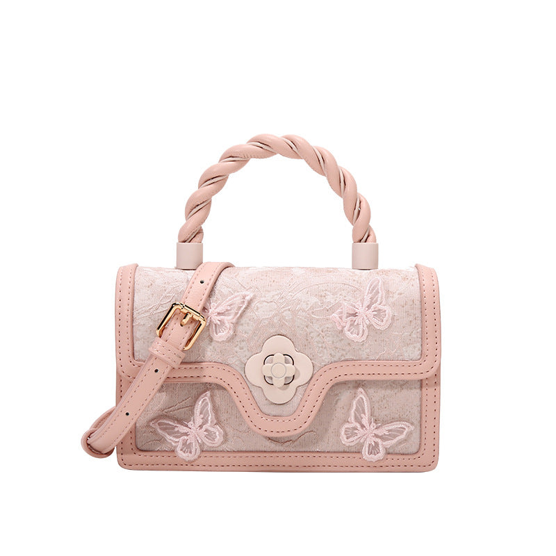 New Niche Twist High-grade Embroidered Bow Handbags