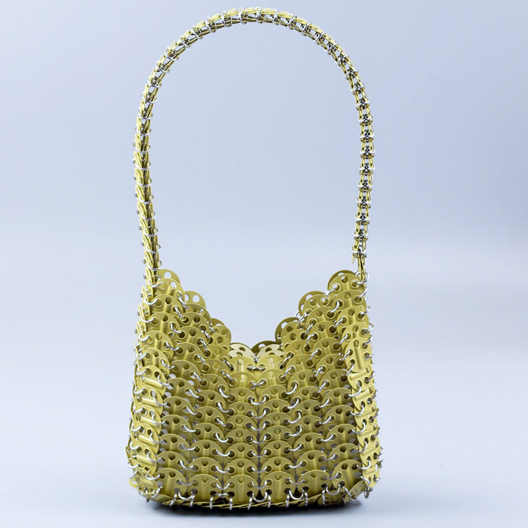 Women's Spray Paint Metal Sequins Handmade Handbags