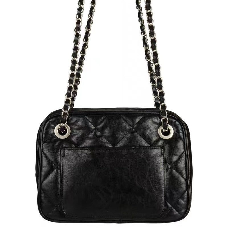 Women's Niche Long Rhombus Solid Color Portable Handbags