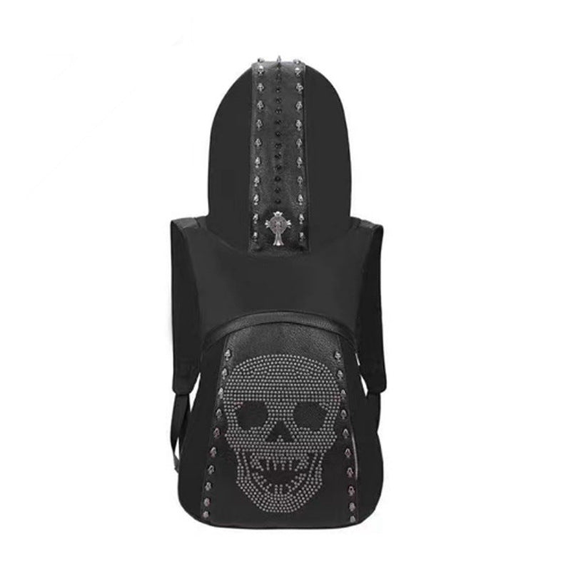 Hooded Suit Punk Hip Hop Rivet Backpacks