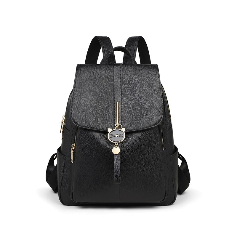 Women's Fashion Leather Large Capacity Junior Backpacks