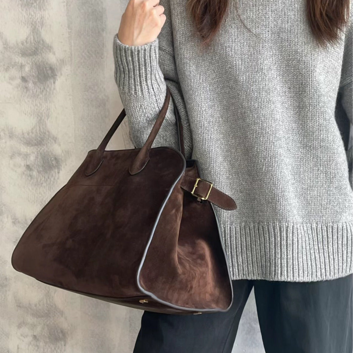 Layer Cowhide Niche Advanced Sense Large Handbags