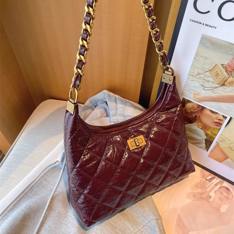 Women's Style Genuine Leather Underarm Fashionable High-grade Shoulder Bags