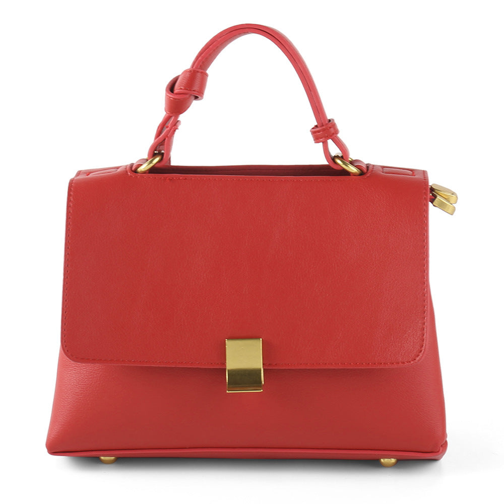 Women's Simple Solid Color Portable Fashionable Temperament Handbags