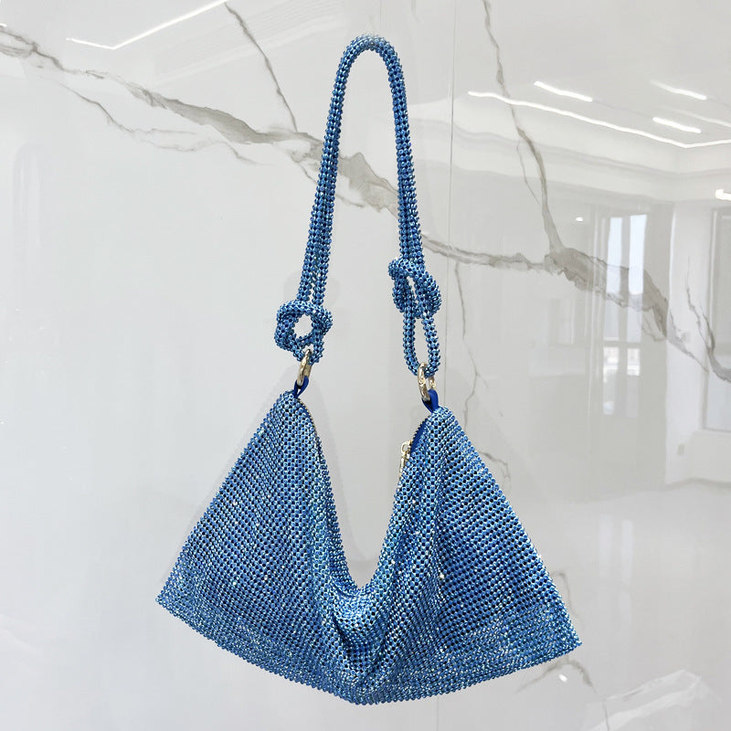 Rhinestone Knotted Hand Carrying Envelope Dinner Shoulder Bags