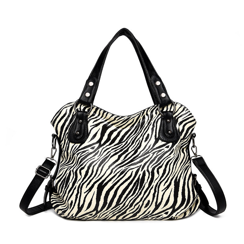Women's Print Motorcycle Atmospheric Zebra Commuter Vintage Style Bags