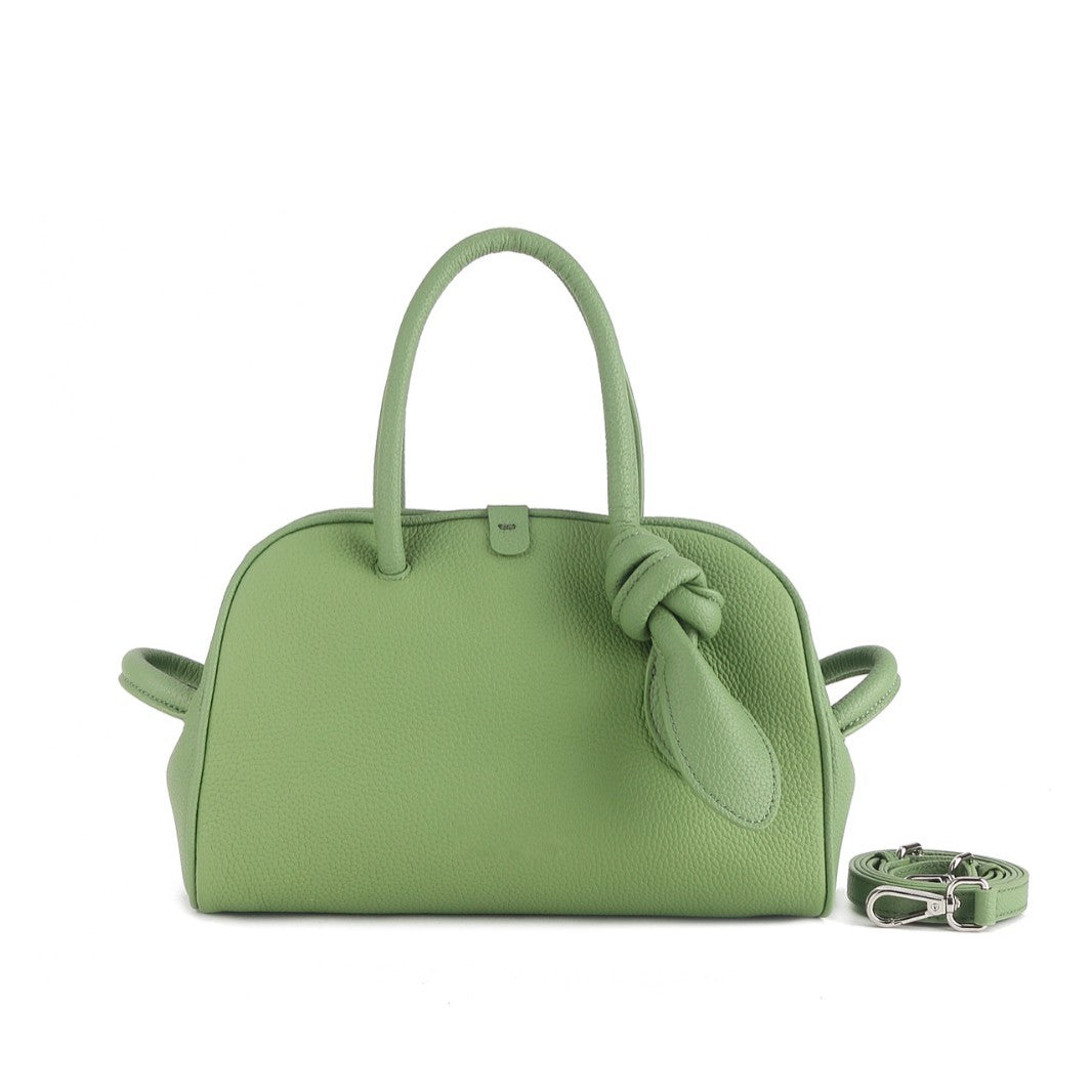 Graceful Fashionable Knotted Design Boston Litchi Shoulder Bags