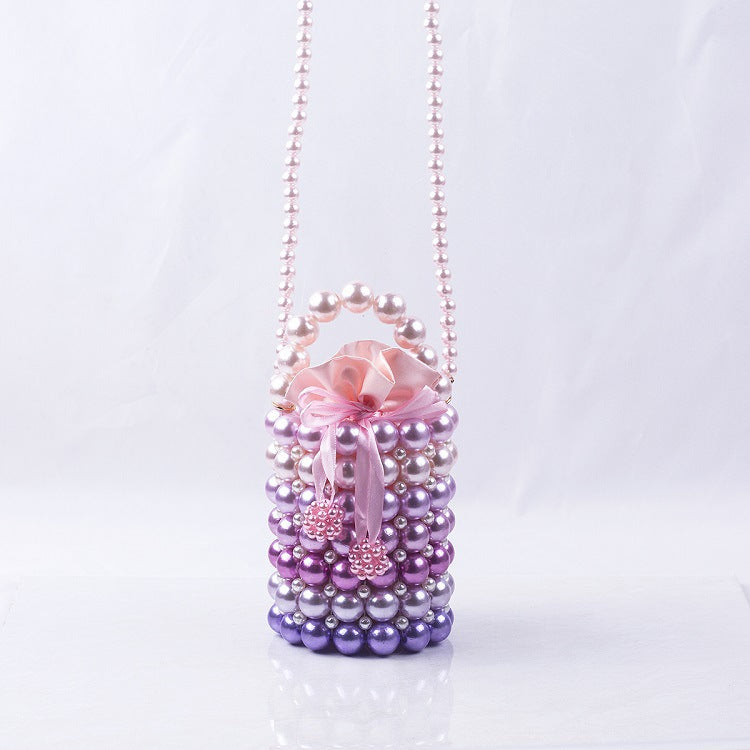 Women's Colored Pen Barrel Handmade Beaded Wedding Handbags