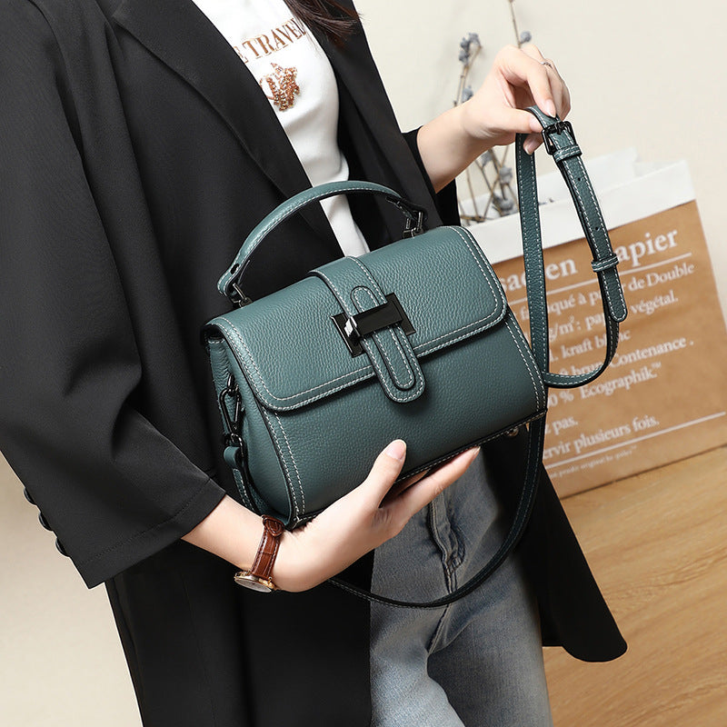 Women's Commuter Fashionable High-grade Genuine Leather Portable Crossbody Bags