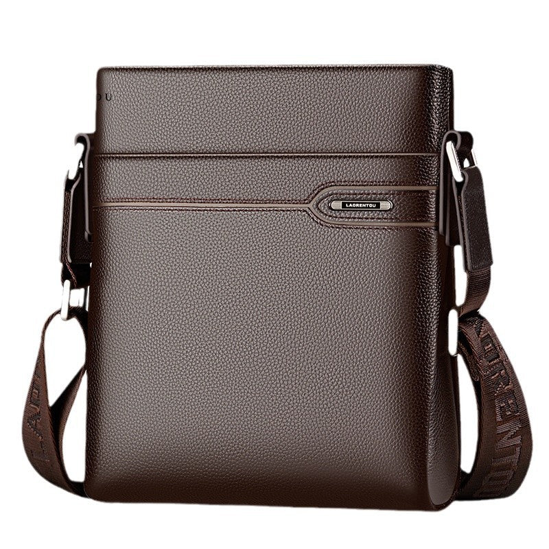 Men's Old Man Leisure Business Cowhide Vertical Men's Handbags
