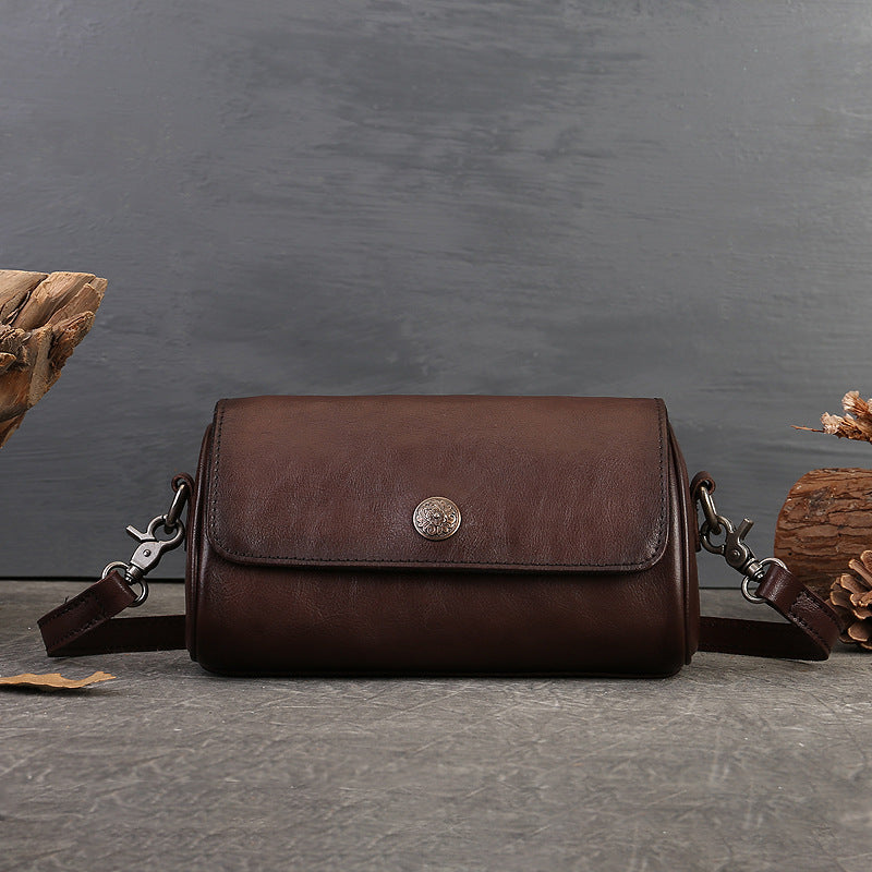 Women's Genuine Leather Summer Retro Minority Design Crossbody Bags
