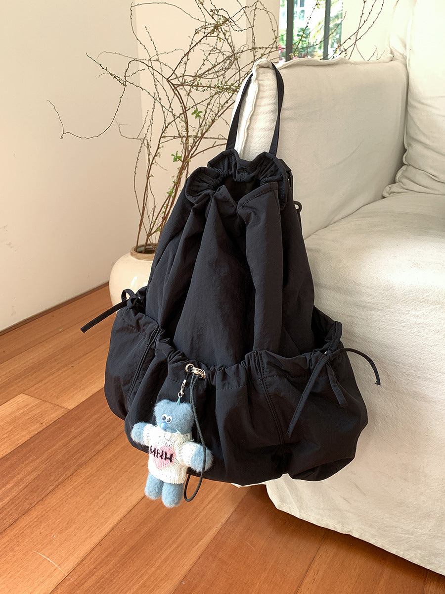 Large Capacity Pleated Commuter College Simple Backpacks