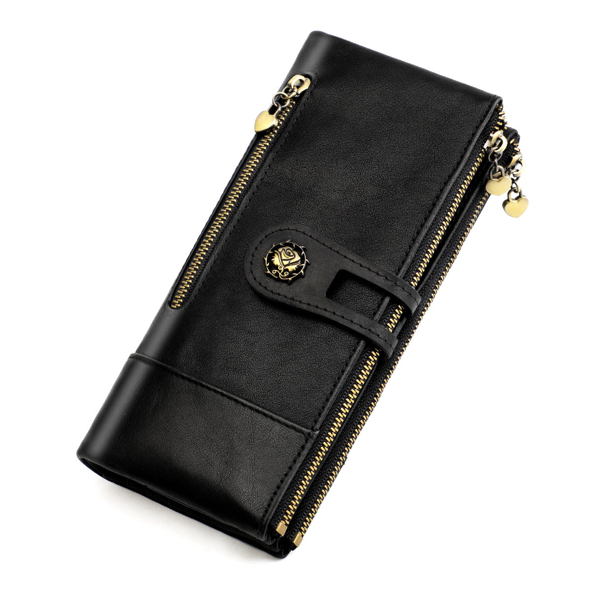 Women's Retro Leather Swiping Long Fashion Clutch Ladies Wallets