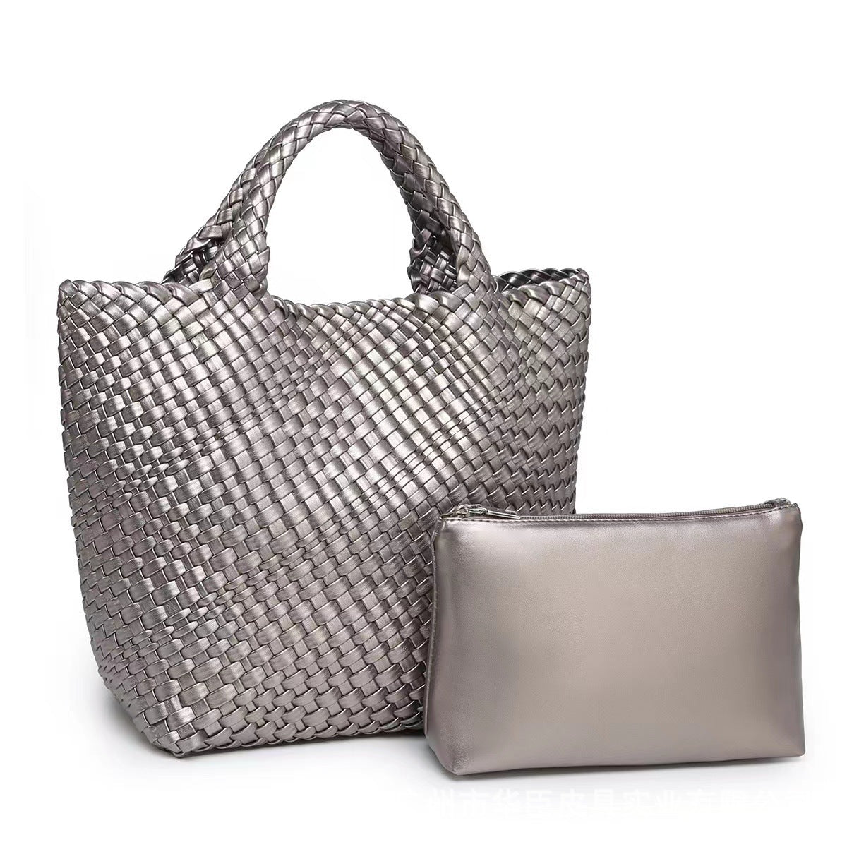 Women's Large Capacity Woven Fashion Double Wrist Shoulder Bags