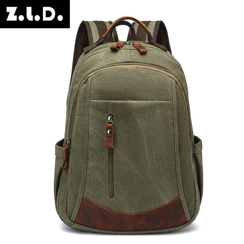 Men's New Trendy Canvas Portable Computer Backpacks