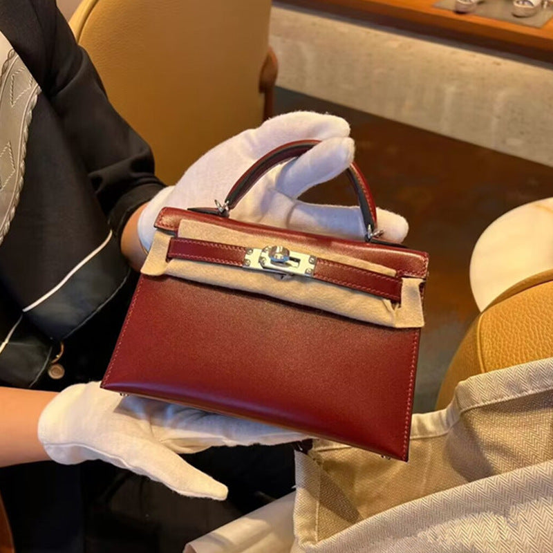 Women's Second Generation Kelly Glossy Cow Leather Handbags