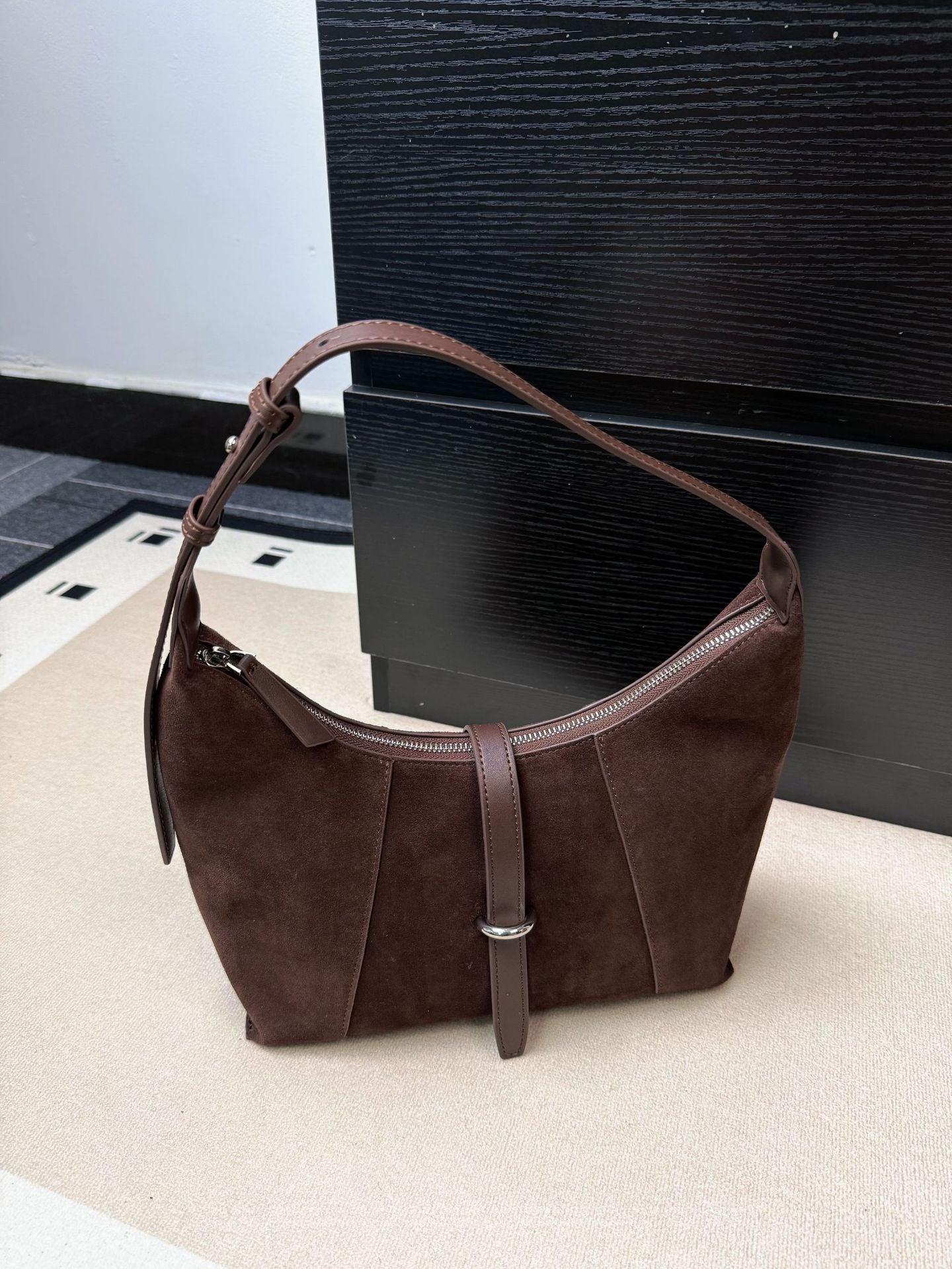 Women's First Layer Frosted Cowhide Lunch Box Crossbody Bags