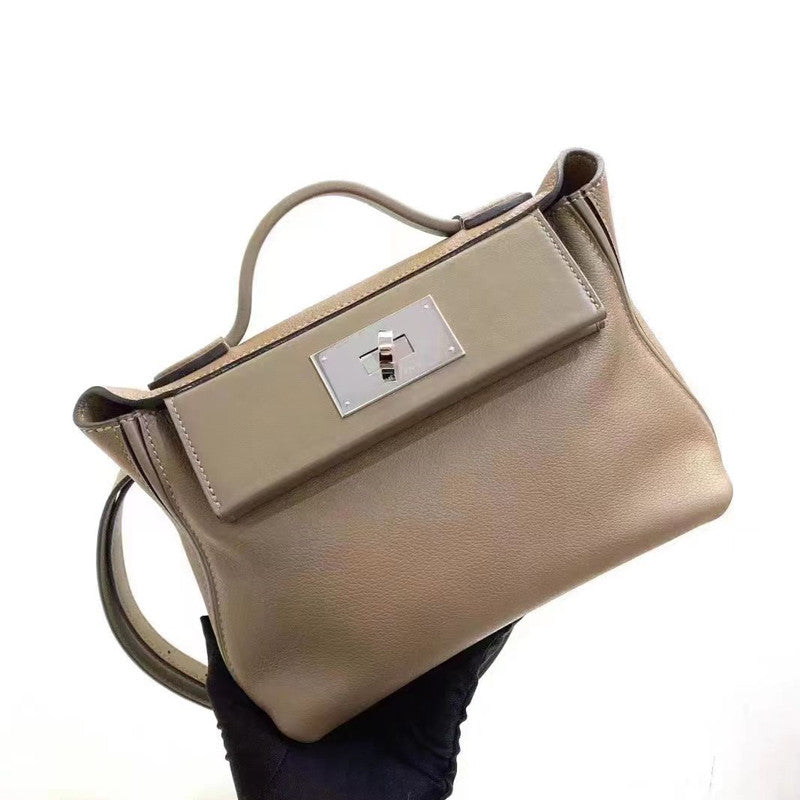 Leather Kelly Single Dumpling Double Large Handbags