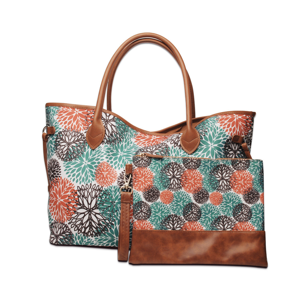 Women's Canvas Print Large Capacity Fashion Combination Bags
